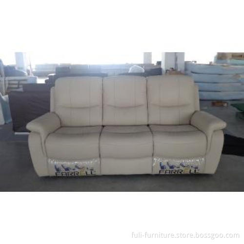 G-3682 3RR+2RR+1R Recliner Sofa Semi-aniline Top Grain Cow Leather+ Pv